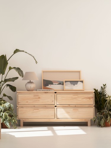 Cómoda dupla com 4 gavetas 157x72 AIKA | LUFE