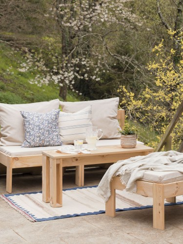 Banco em madeira maciça de 100 cm | LUFE