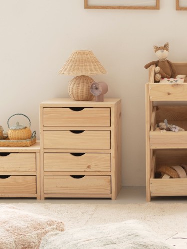 Cajonera de madera con 4 cajones | LUFE