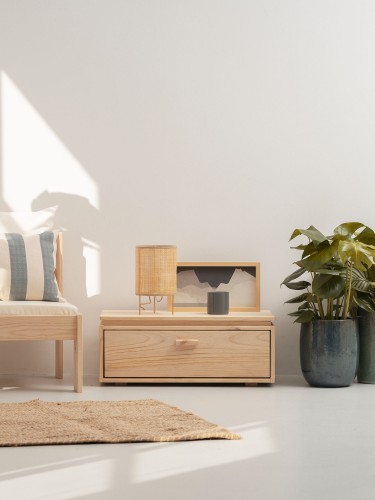 Comodino in legno con cassetto 78x32 LIBE | LUFE