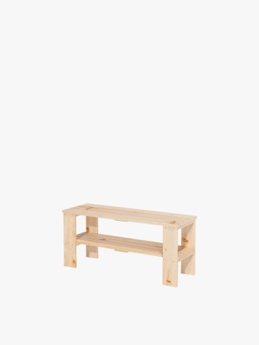 LAUKI banco sapateira em madeira natural | LUFE