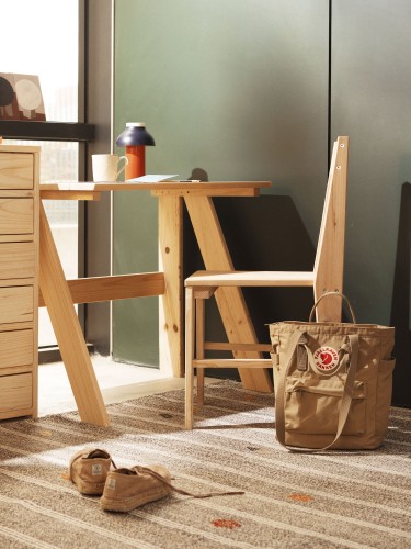 Set de bureau d'étudiants de 80 cm et chaise | LUFE