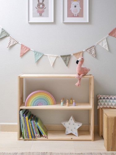 Estante básica 3 prateleiras de madeira | LUFE