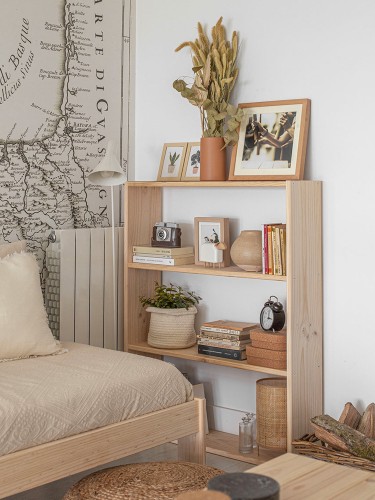 Étagère basique à 4 tablettes en bois | LUFE