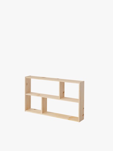 Étagère asymetrique à 3 tablettes en bois | LUFE