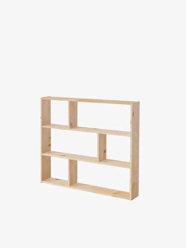 Estantería asimétrica 4 baldas de madera | LUFE