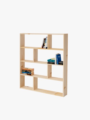 Étagère asymetrique à 5 tablettes en bois | LUFE