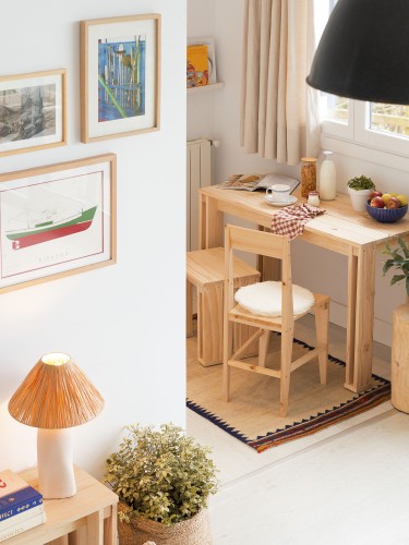 Mesa em madeira de estudo ou de refeição 120 cm | LUFE