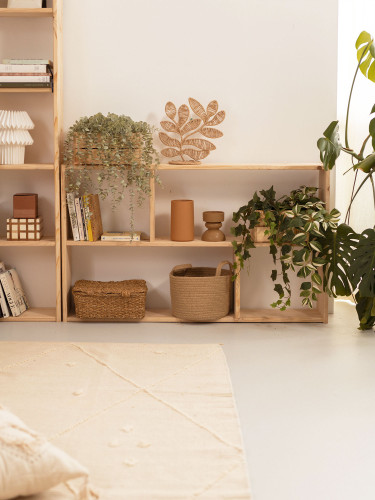 Estantería asimétrica 3 baldas de madera | LUFE