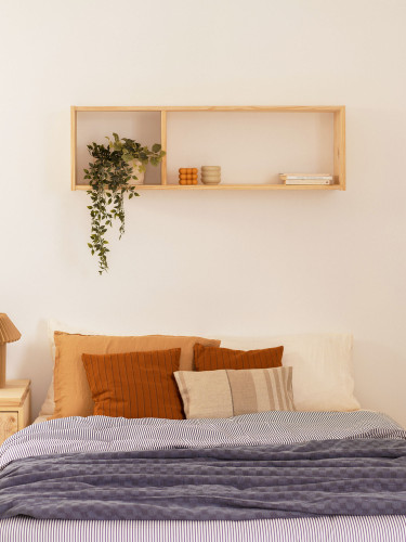 Estantería asimétrica 2 baldas de madera | LUFE