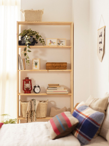 Scaffale basic 6 ripiani in legno | LUFE