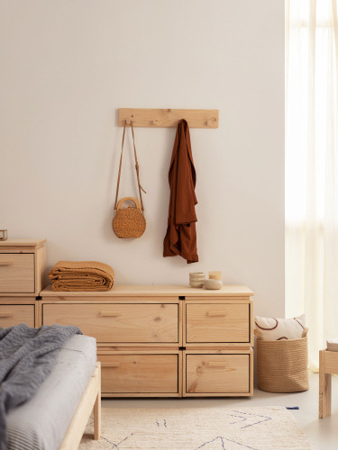 Cómoda dupla de madeira com 4 gavetas 117x59 LIBE | LUFE