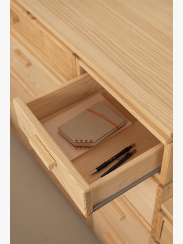 Cómoda dupla de madeira com 6 gavetas 117x77 LIBE | LUFE