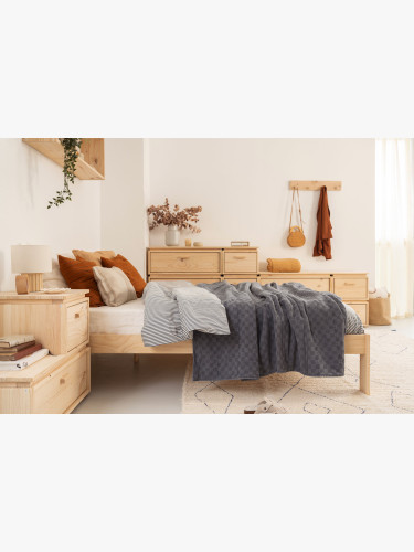 Cómoda dupla de madeira com 6 gavetas 117x87 LIBE | LUFE