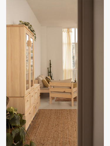 Cómoda de madeira com 3 gavetas 78x72 AIKA | LUFE