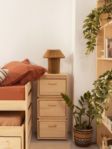 Cajonera columna de madera con 3 cajones 39x87 LIBE | LUFE