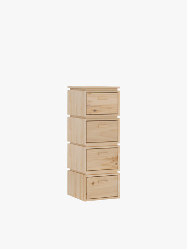 Cajonera columna de madera con 4 cajones 39x115 LIBE | LUFE
