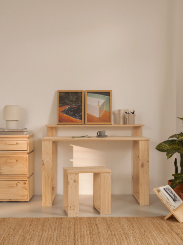 Scrivania - Tavolo da studio in legno da 120 cm LAUKI | LUFE