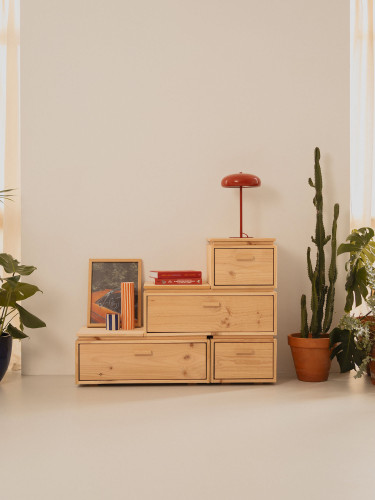 Escalier à tiroir en bois avec 3 hauteurs LIBE | LUFE