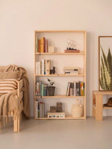 Estantería básica 5 baldas de madera | LUFE