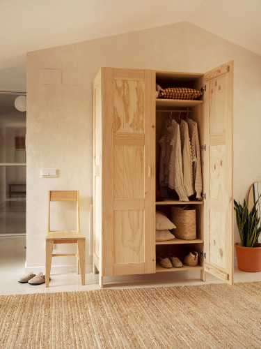 Armoire avec cintre en bois NINAO | LUFE