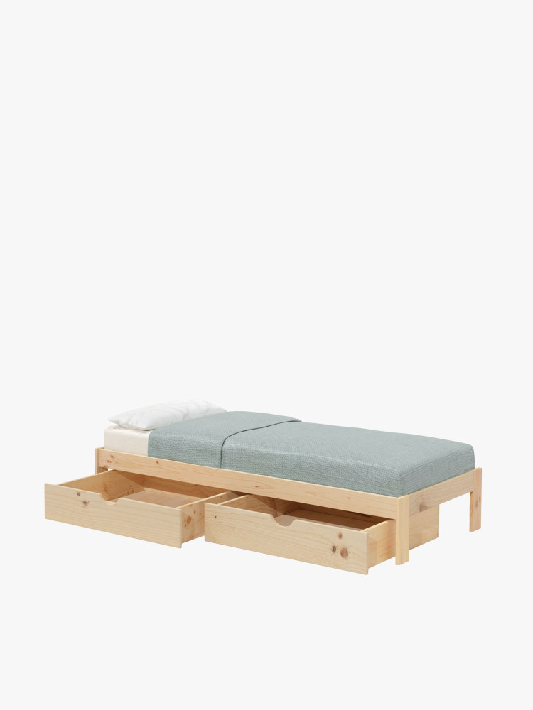 BASO cama individual 90 con 2 cajones