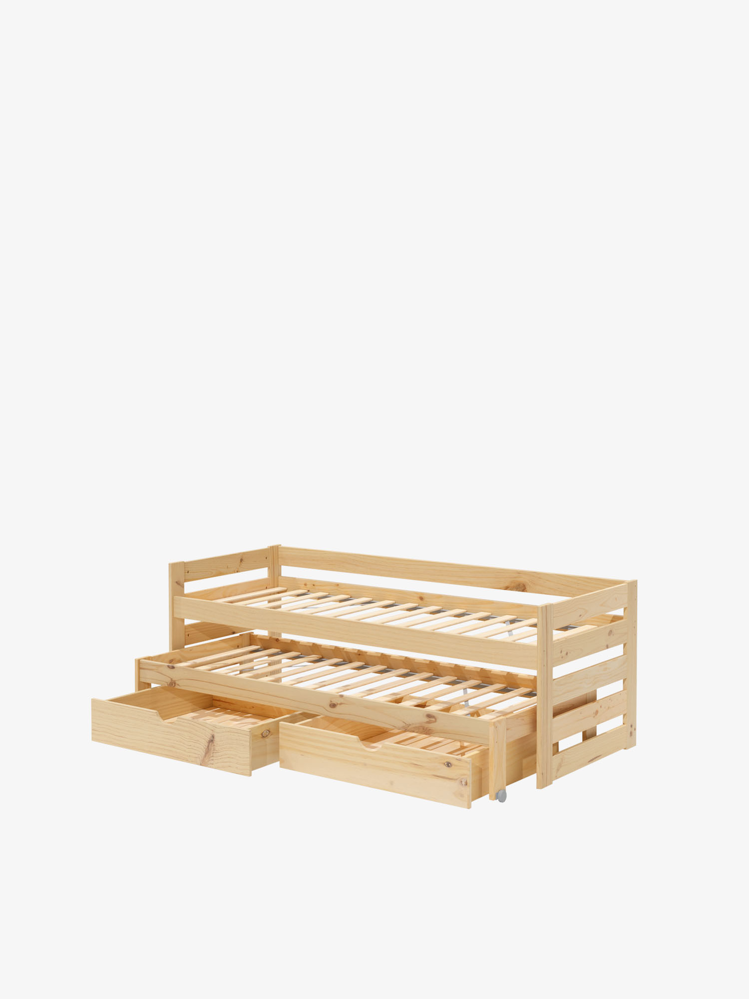 Cama nido compacta individual de 90 cm con cajones | LUFE