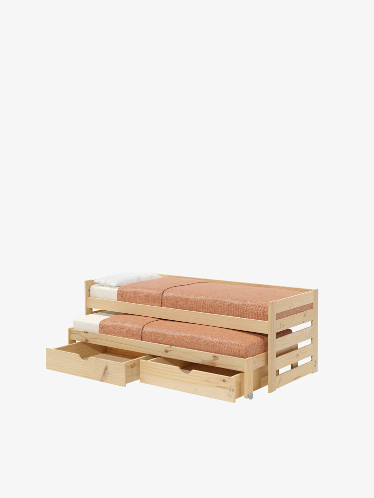 LORE cama nido compacta con 2 cajones