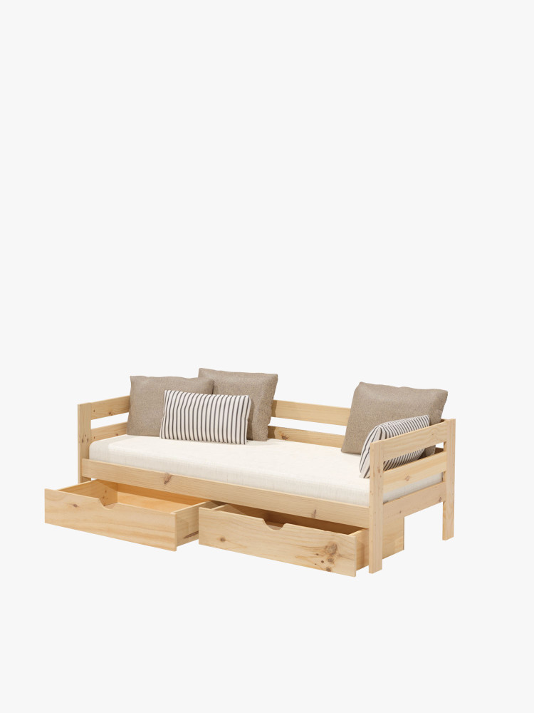 LORE lit banquette 80 avec 2 tiroirs