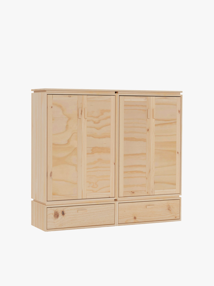 LIBE armário baixo com 2 gavetas 157x143