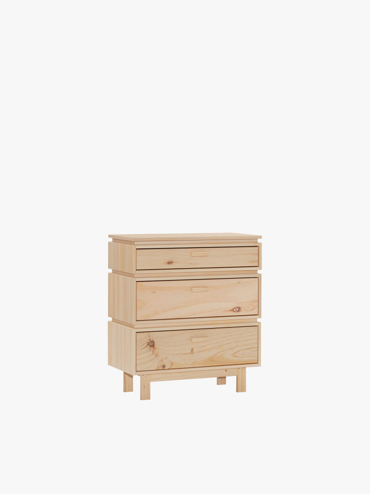 AIKA cómoda com 3 gavetas 78x90