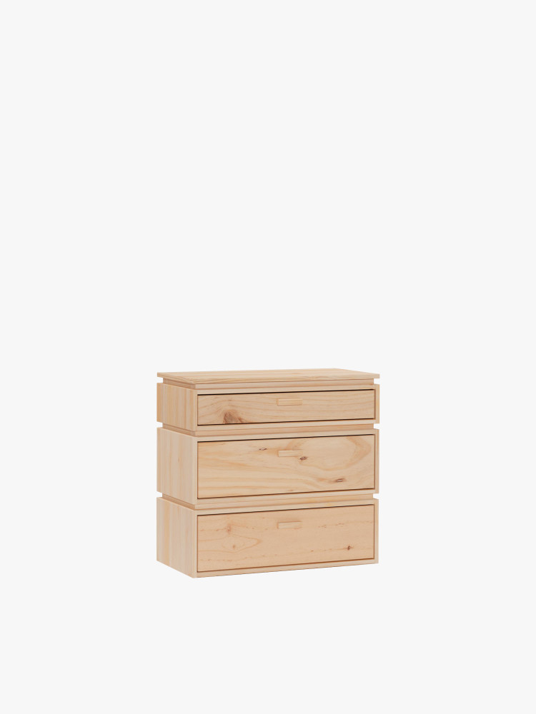 LIBE cassettiera con 3 cassetti 78x77