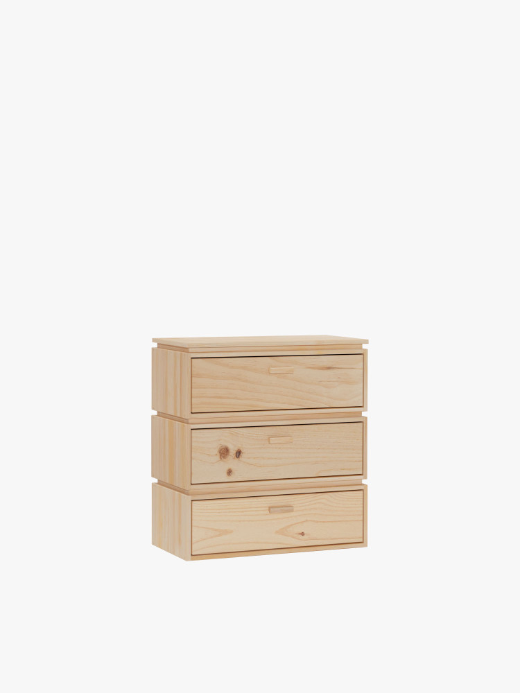 LIBE chiffonnier avec 3 tiroirs 78x87