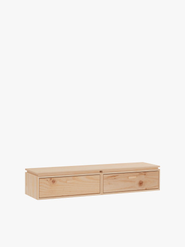 Mobile TV in legno naturale 157x32 LIBE | LUFE
