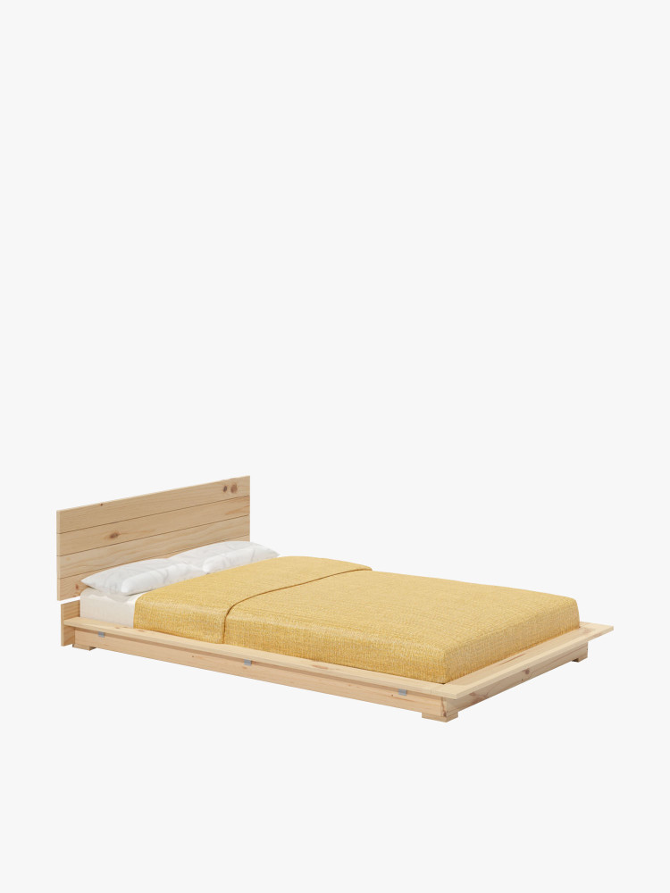 LUR cama tatami com cabeceira de parede 140