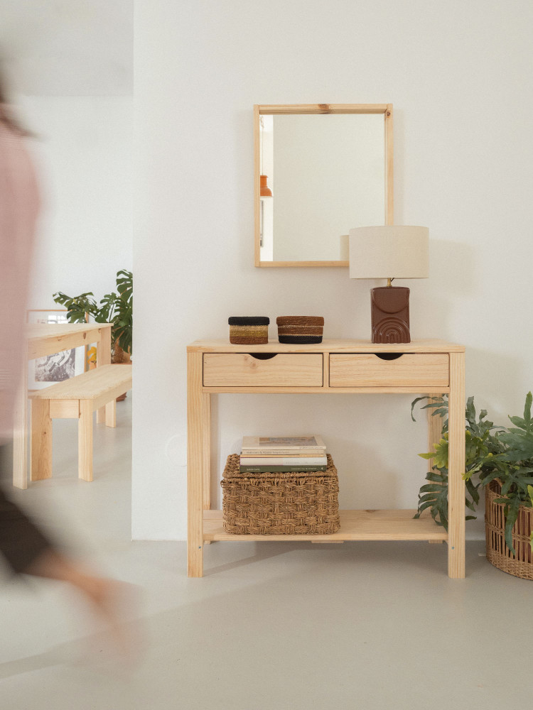 Consola recibidor de madera de pino | LUFE 2