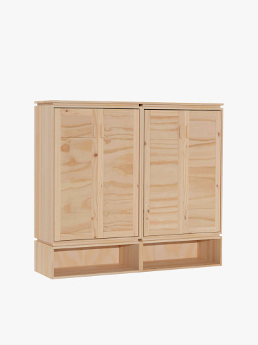 Armadio scarpiera doppio in legno ecologico naturale | LUFE