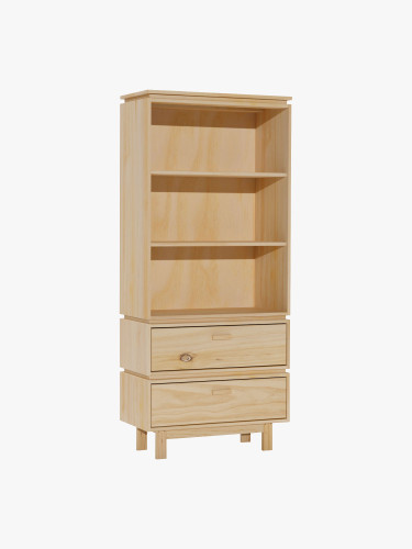 Alacena de madera natural con cajones y patas | LUFE