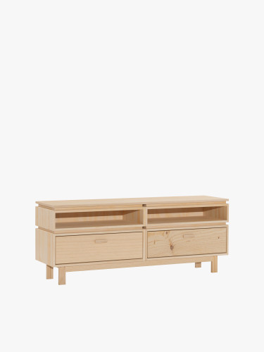 Mueble bajo de TV de madera ecológica y natural | LUFE