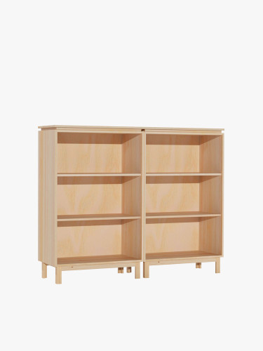 Estante baixa em madeira natural com pés | LUFE