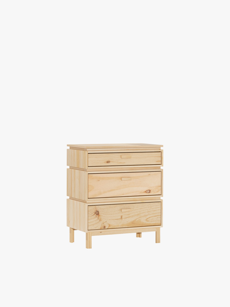 Cajonera de madera con 3 cajones 78x90 AIKA | LUFE