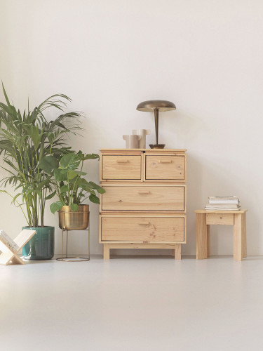 Cassettiera in legno con 4 cassetti 78x100 AIKA | LUFE