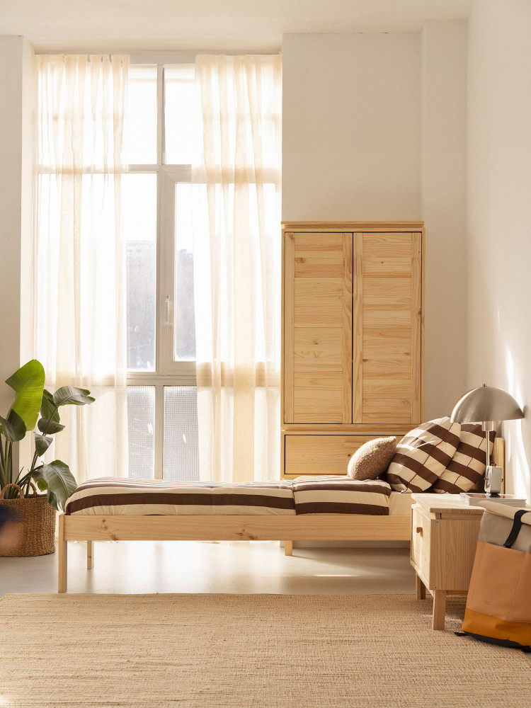 Lit simple LORE de 80 cm en bois | LUFE 2