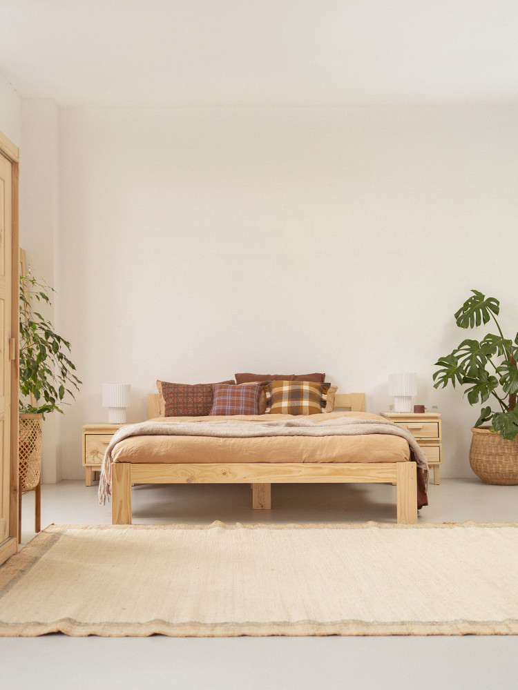 Letto king size LORE da 180 cm in legno | LUFE 2