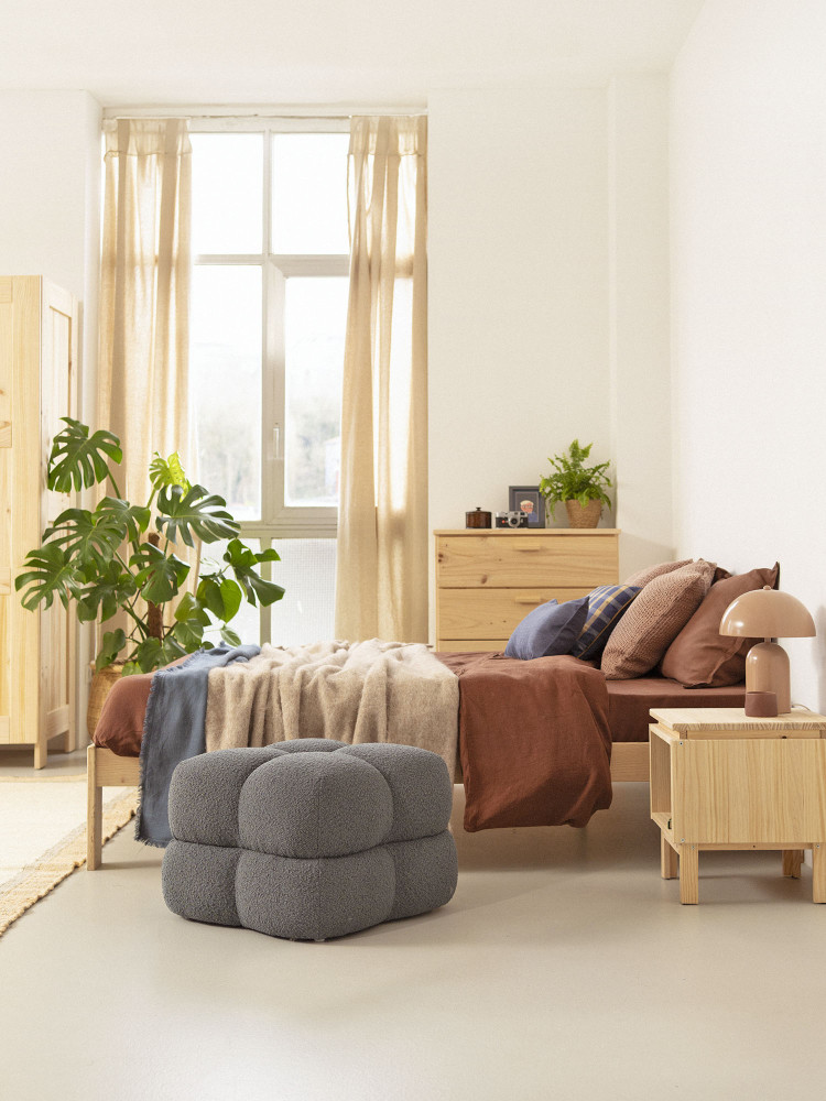 Letto da una piazza e mezza BASO 135 cm in legno | LUFE 2