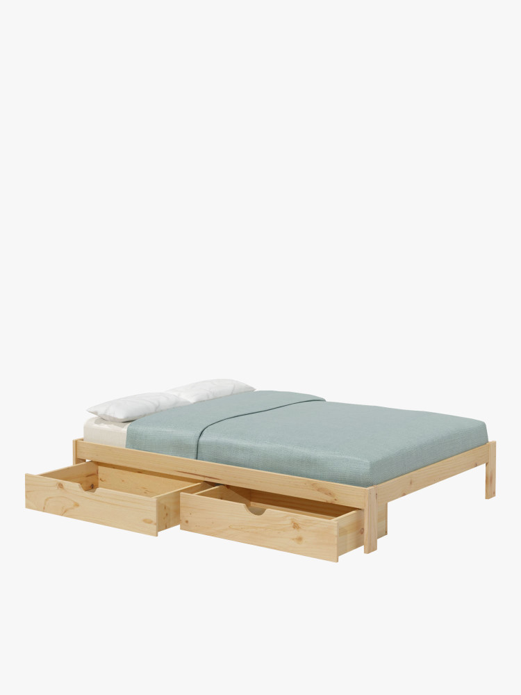 Cama doble BASO 150 cm con cajones | LUFE