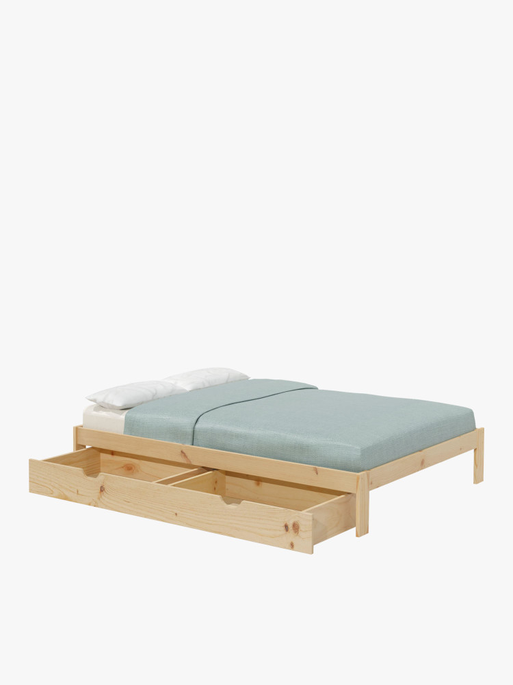 Cama doble BASO 150 cm con cajón | LUFE