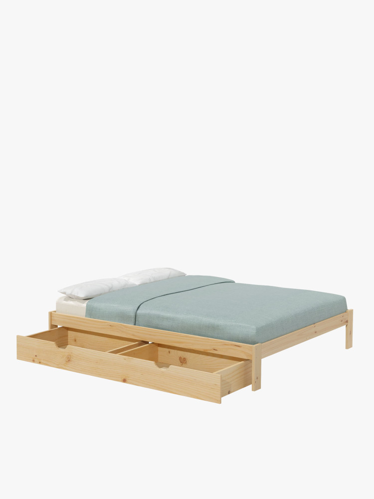 Cama BASO de casal de 180 cm com gaveta | LUFE