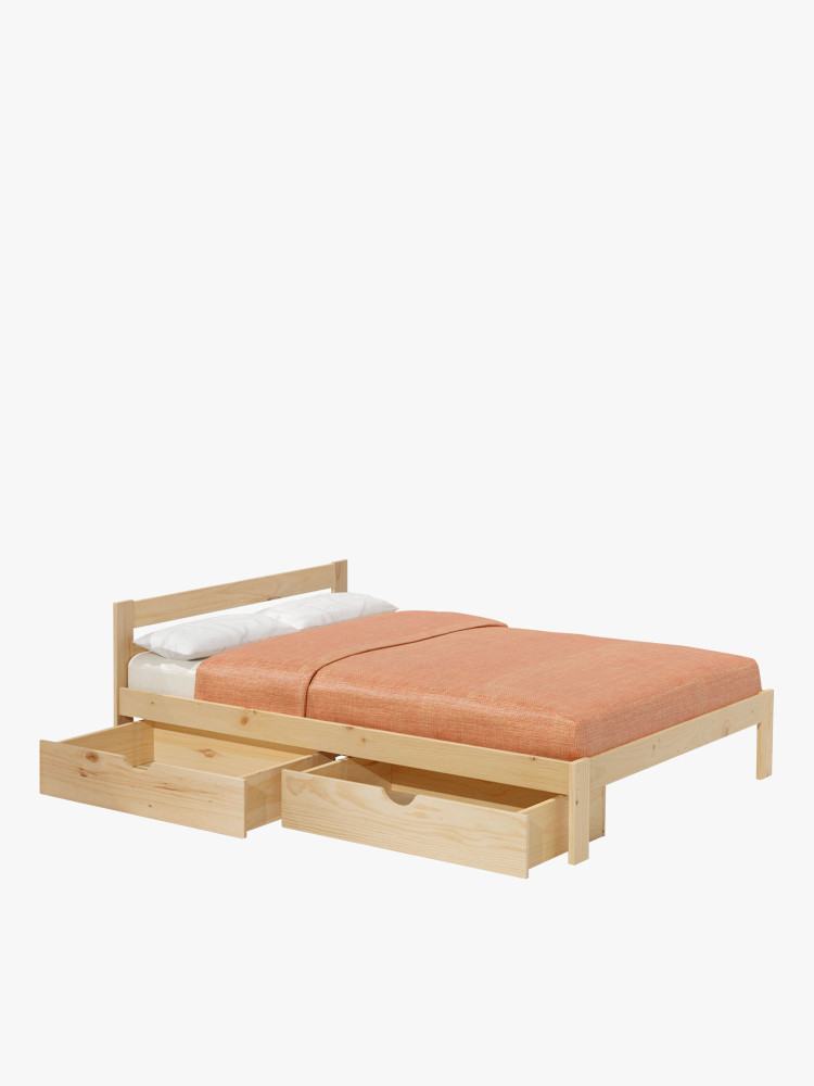 Cama LORE de casal de 150 cm com gavetas | LUFE