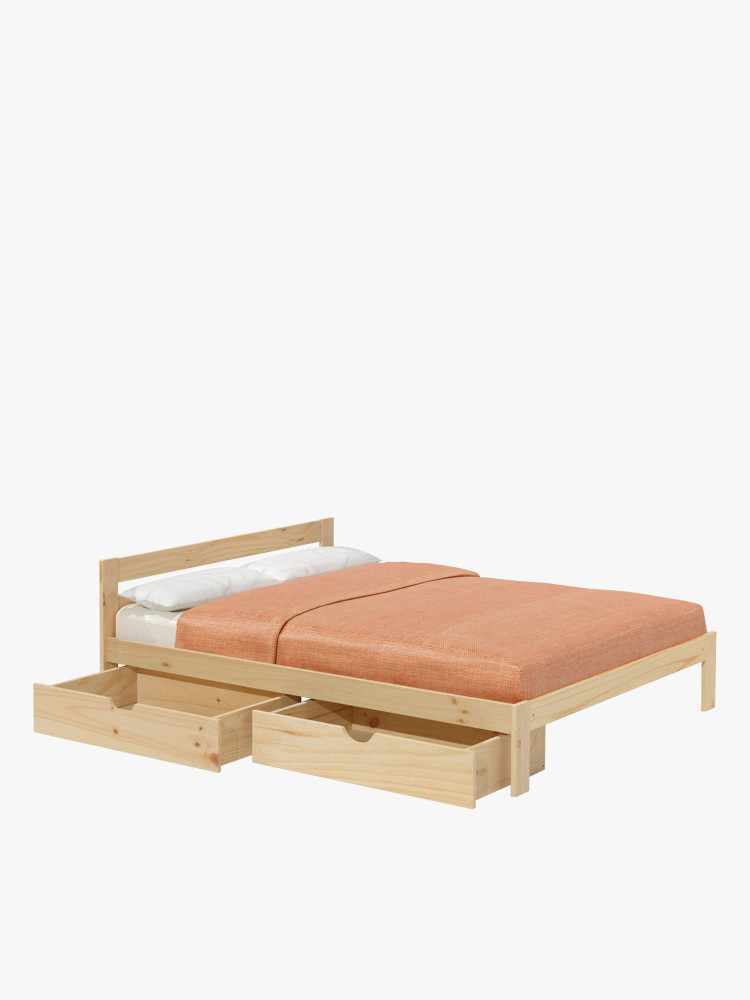 Lit double LORE de 180 cm avec tiroirs | LUFE